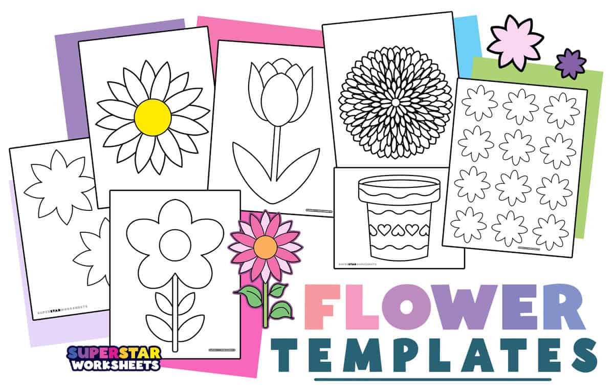 flower templates (free printables) - superstar worksheets